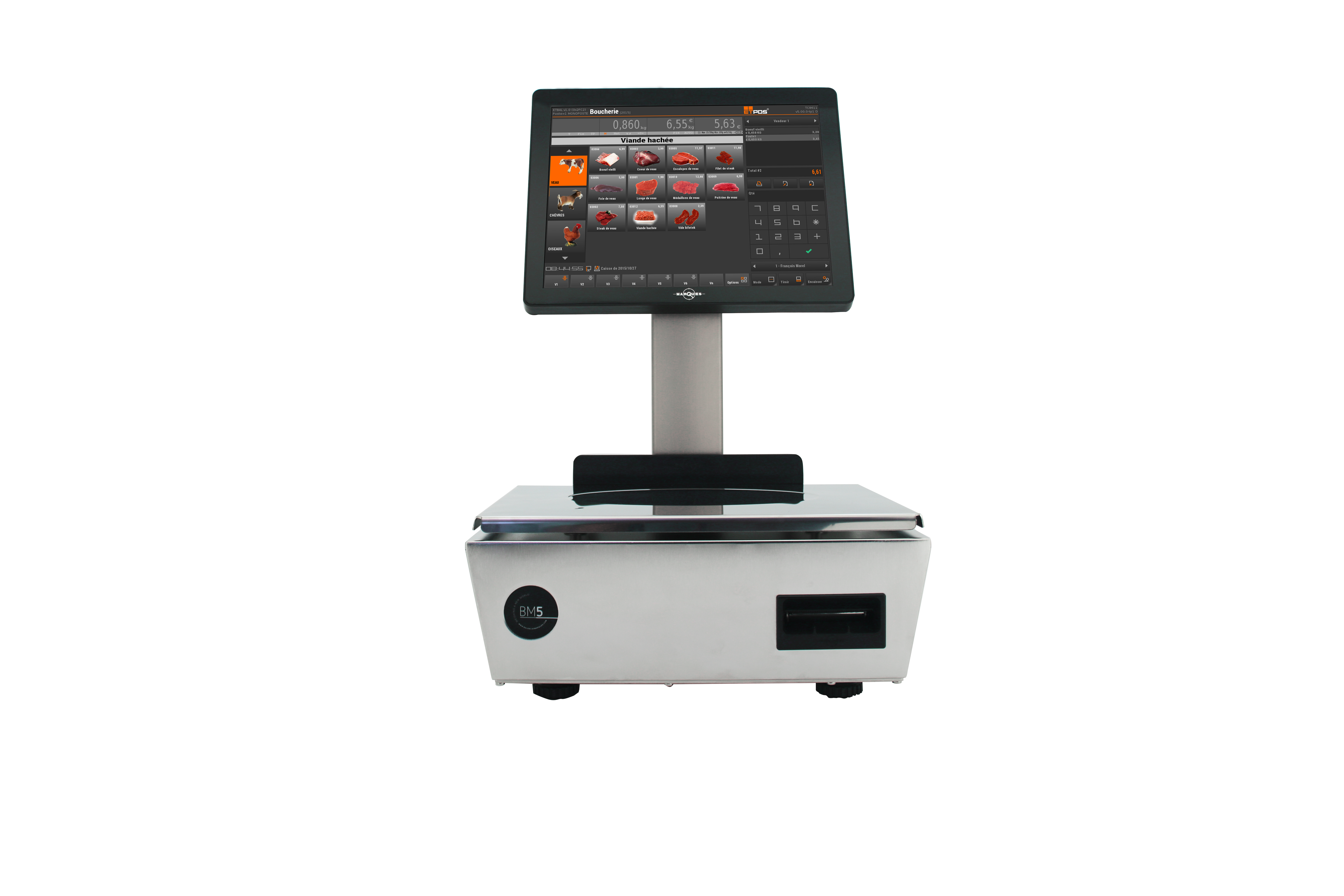 Balance Marques BM5 Junior avec logiciel ETPOS Capacit 6/15 kg Division 2/5 g